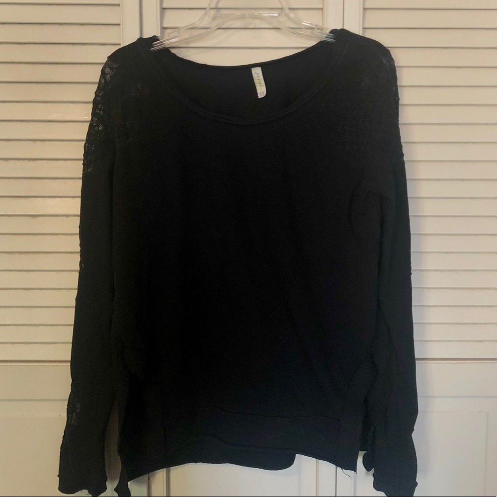 Lace Sleeve Free People Sweater